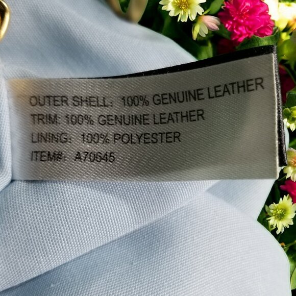 Stone Mountain Blue Leather Purse Shoulder Bag 12238 - Picture 9 of 9